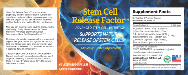Stem Cell Release Factor supports natural release of stem cells